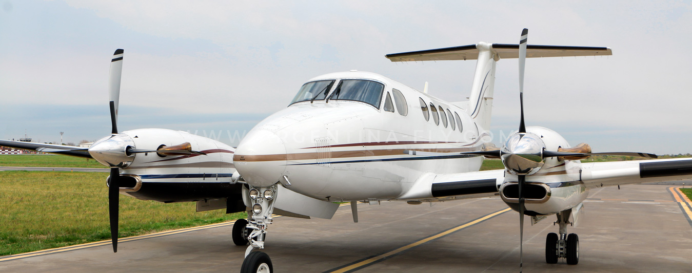 King Air turboprop for private flights in Argentina