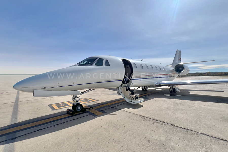 Private aircraft Citation Sovereign on route to Punta del Este