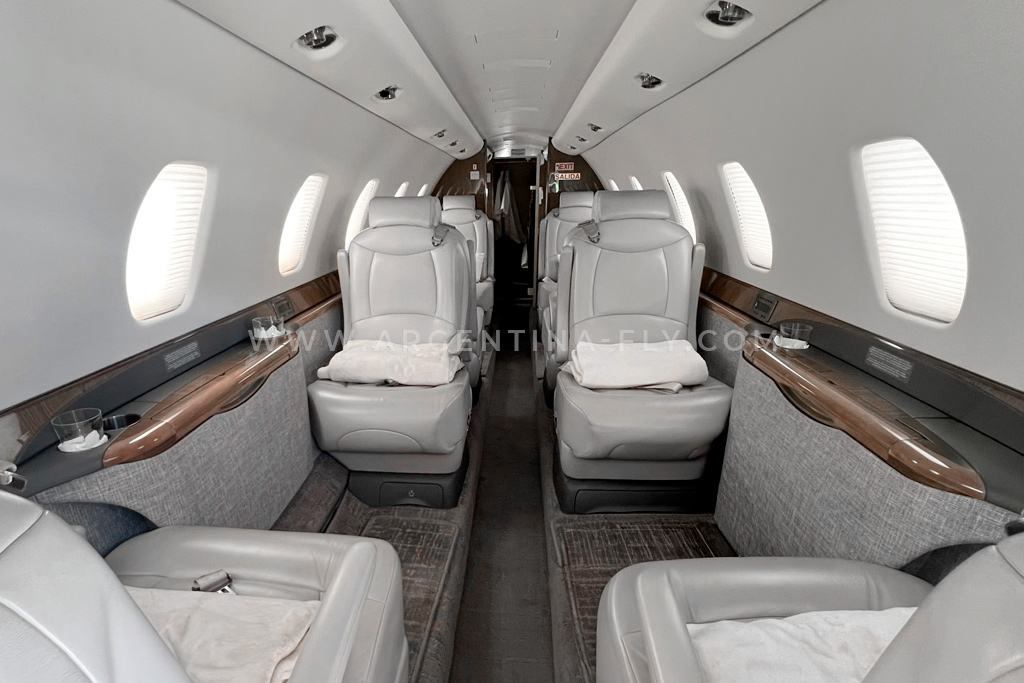 Citation Sovereign interior on route to Punta del Este
