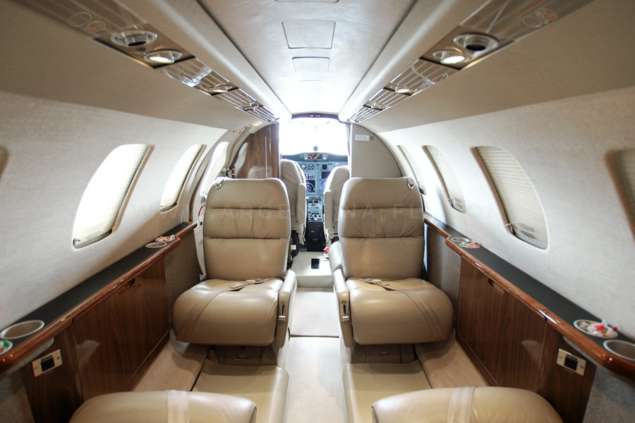 Citation CJ1 cabin on San Fernando – Punta del Este flight
