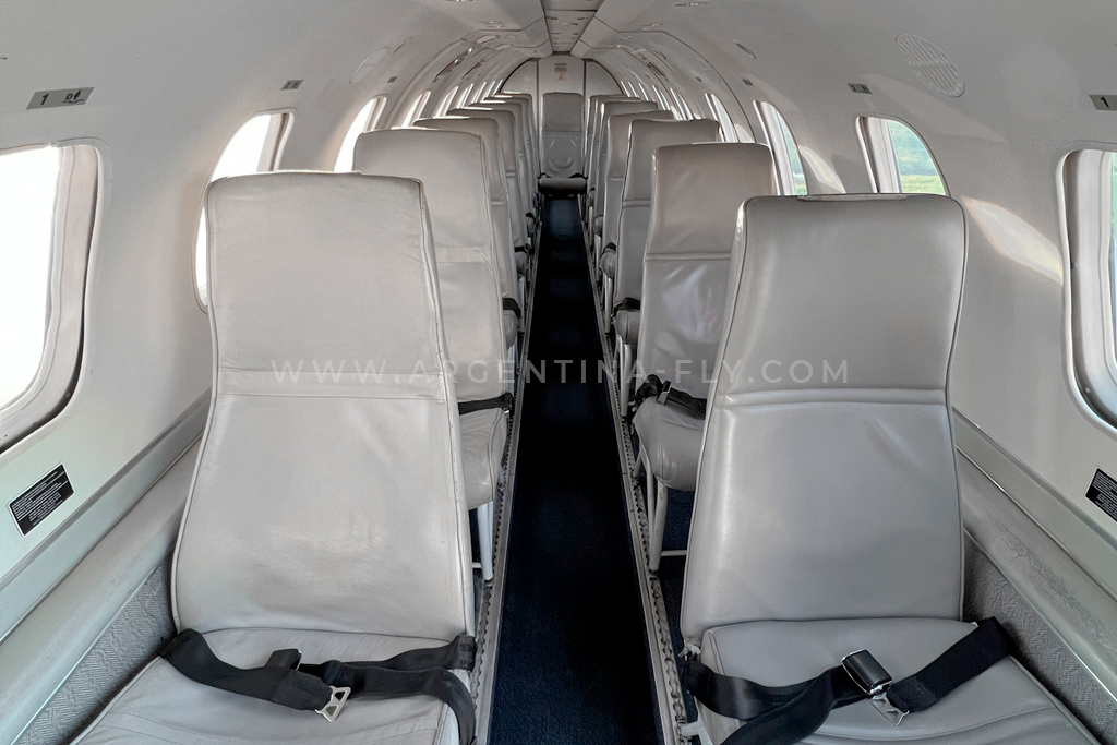 Metro III cabin — executive flight to Punta del Este
