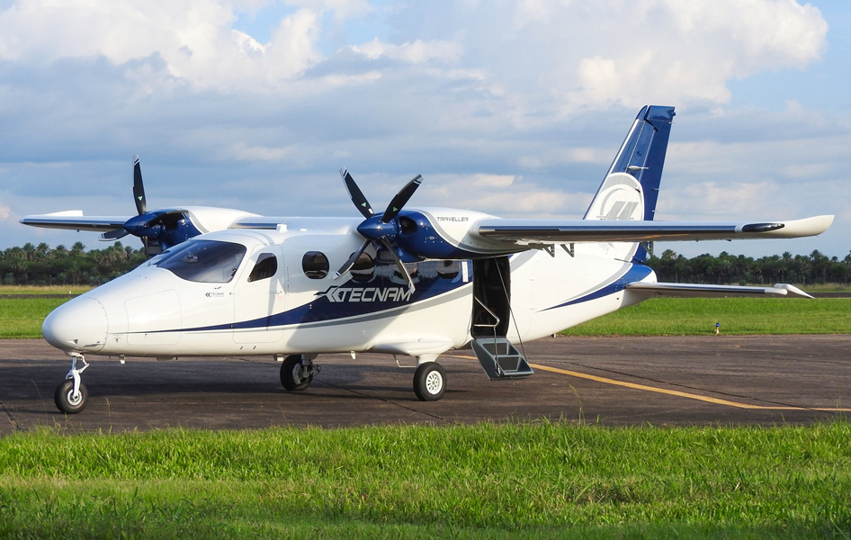 Private jet Tecnam Traveller on route to Punta del Este